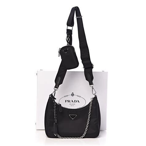 prada re-edition 2005 shoulder bag nylon black|prada bag 2005 re edition.